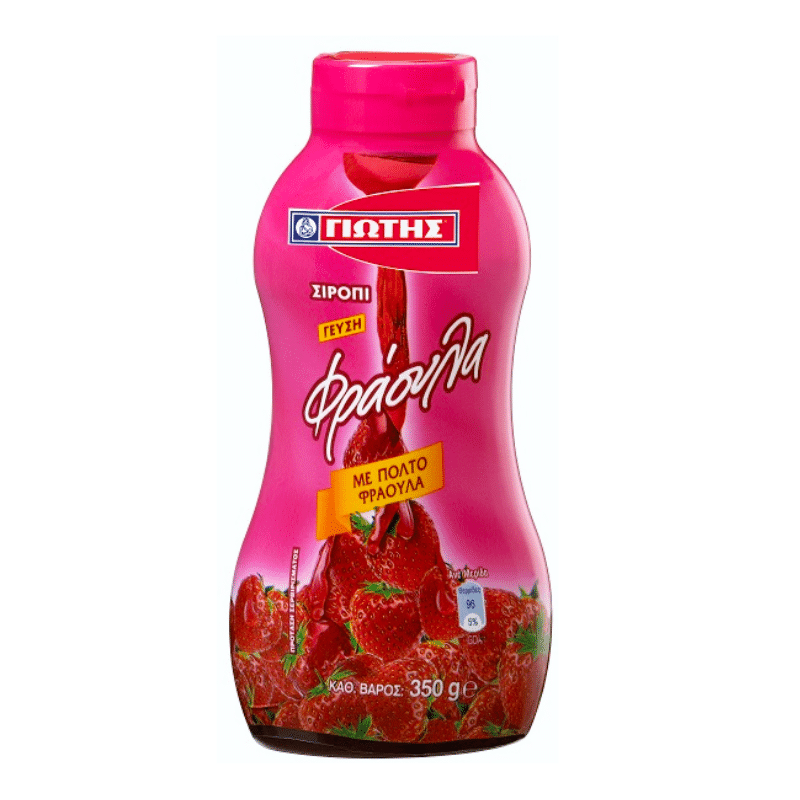 Sirup Erdbeere (350g) Jotis von Jotis bei Araxxon  - Hochwertiges griechisches Produkt.   Sirup Erdbeere (350g) Jotis από Jotis στο Araxxon  - Αυθεντικό ελληνικό προϊόν.